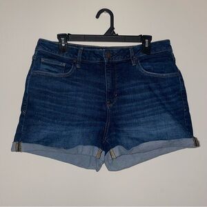 a.n.a Dark Blue Jean Shorts